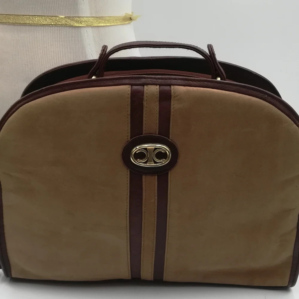 Elegant Tan and Brown Men's Bag